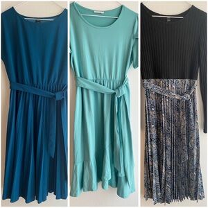Elegant Women's Dress Collection - Blue, Teal, Black